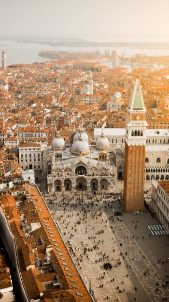 Venice, Italy, bird's eye view Wallpaper 750x1334