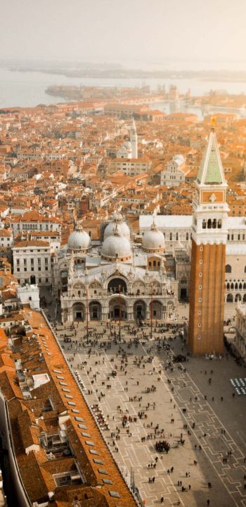 Обои 1080x2220 Венеция, Италия, вид с высоты птичьего полета