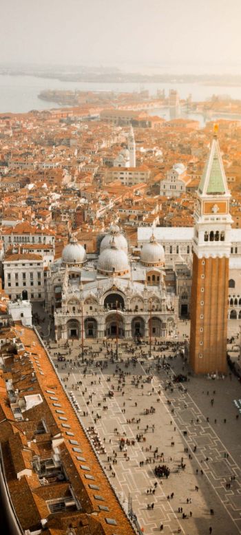 Обои 720x1600 Венеция, Италия, вид с высоты птичьего полета