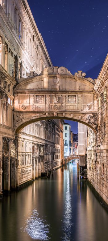 Обои 1440x3200 Венеция, Италия, канал