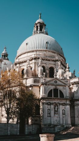 Обои 1440x2560 церковь, купол, Венеция