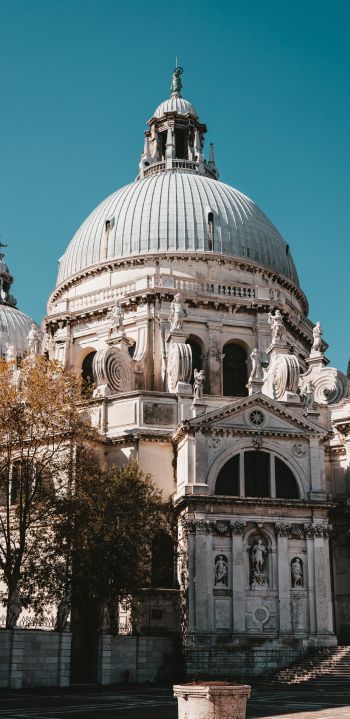 Обои 1080x2220 церковь, купол, Венеция