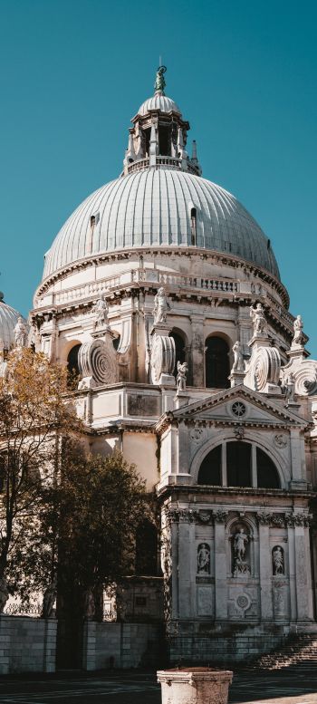 Обои 1440x3200 церковь, купол, Венеция