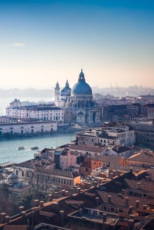 Venice, Italy, bird's eye view Wallpaper 640x960