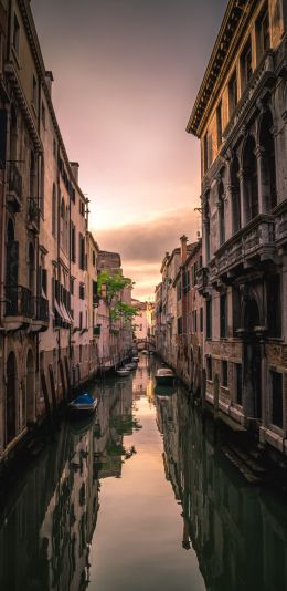 Обои 1080x2220 Венеция, Италия, канал