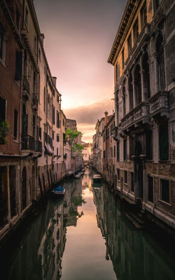 Обои 800x1280 Венеция, Италия, канал