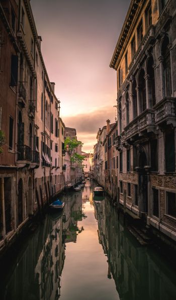 Обои 600x1024 Венеция, Италия, канал
