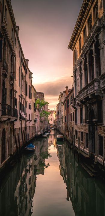 Обои 1080x2220 Венеция, Италия, канал