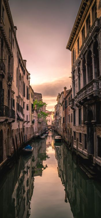 Обои 1125x2436 Венеция, Италия, канал
