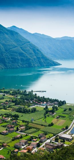 landscape, bird's eye view, Italy Wallpaper 1284x2778