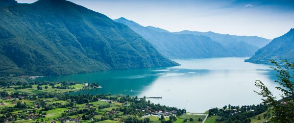 landscape, bird's eye view, Italy Wallpaper 3440x1440