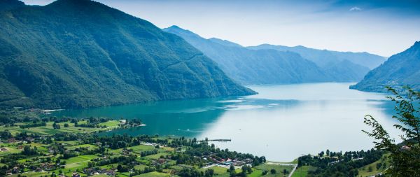 landscape, bird's eye view, Italy Wallpaper 2560x1080