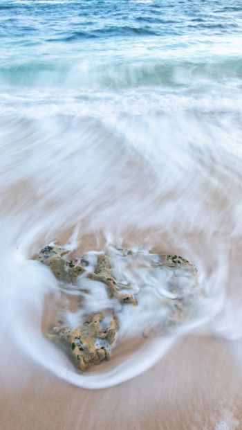 sea wave, sea, beach Wallpaper 640x1136
