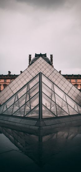 Обои 1080x2280 Лувр, Париж, Франция