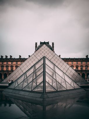Louvre, Paris, France Wallpaper 1620x2160