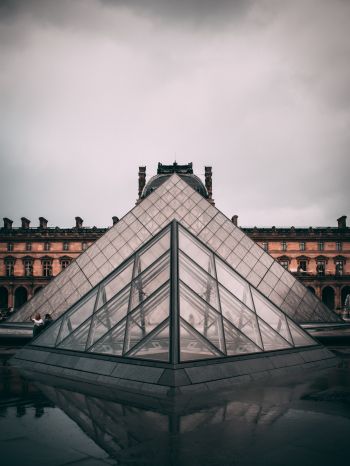 Louvre, Paris, France Wallpaper 1620x2160