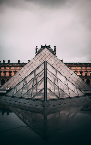 Обои 1600x2560 Лувр, Париж, Франция