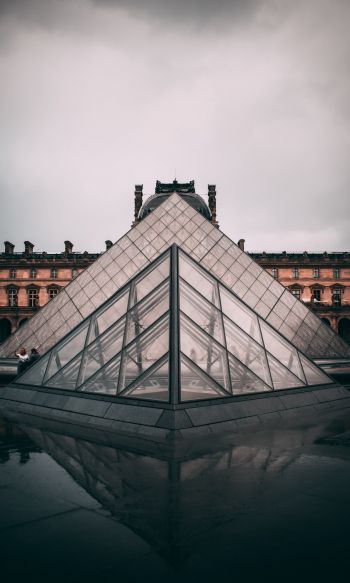 Обои 1200x2000 Лувр, Париж, Франция