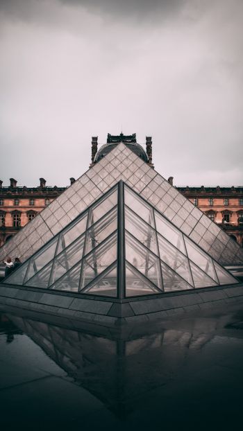 Обои 750x1334 Лувр, Париж, Франция