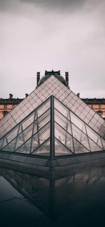 Louvre, Paris, France Wallpaper 1284x2778