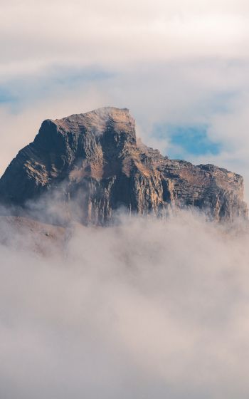 fog, mountain range, clouds Wallpaper 800x1280