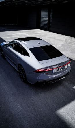 Audi RS 7, sports car, gray Wallpaper 600x1024