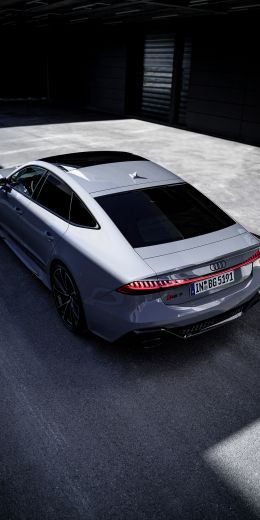 Audi RS 7, sports car, gray Wallpaper 720x1440