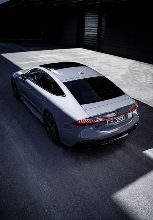 Audi RS 7, sports car, gray Wallpaper 1640x2360