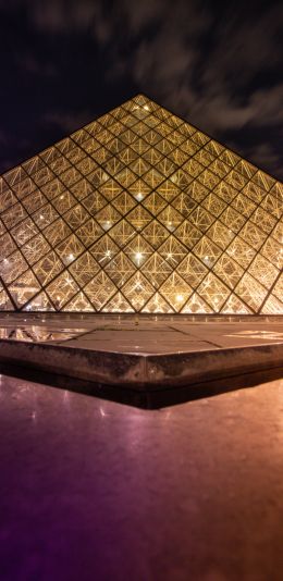 Louvre, Paris, France Wallpaper 1440x2960