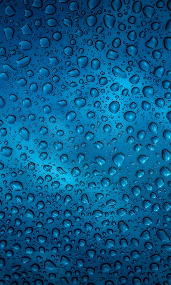 raindrop, blue, background Wallpaper 1200x2000