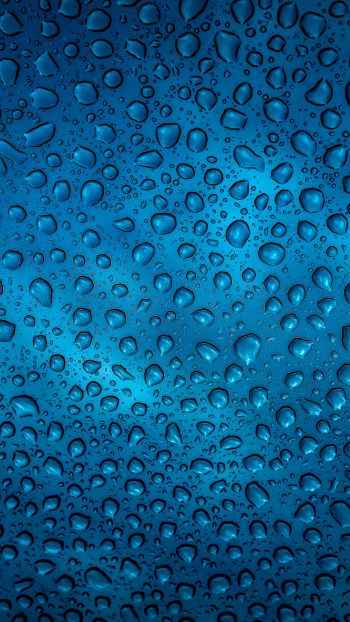 raindrop, blue, background Wallpaper 720x1280