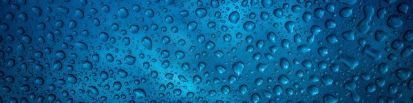 raindrop, blue, background Wallpaper 1590x400