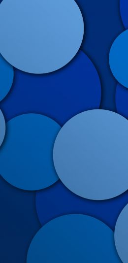 circles, blue, abstraction Wallpaper 1440x2960