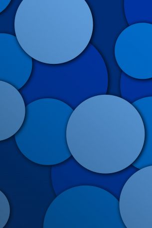 circles, blue, abstraction Wallpaper 640x960