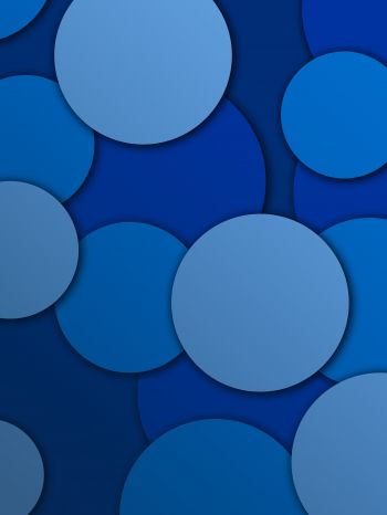 circles, blue, abstraction Wallpaper 1620x2160