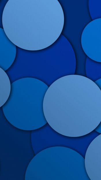 Обои 1440x2560 круги, синий, абстракция