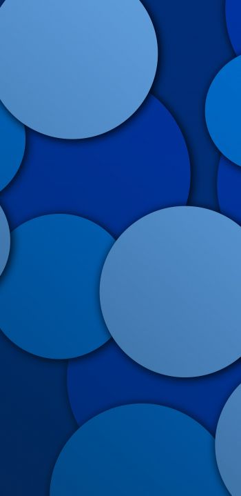 circles, blue, abstraction Wallpaper 1080x2220