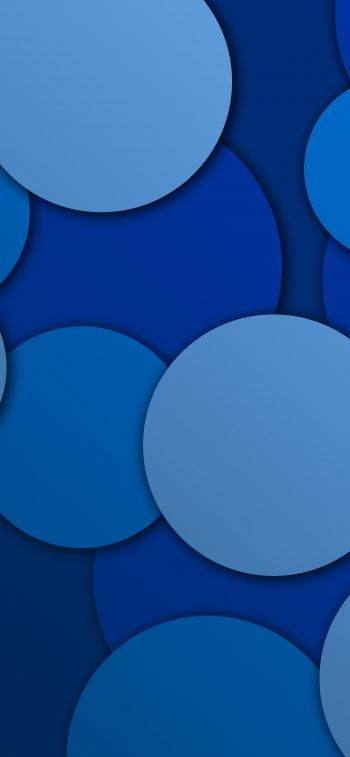 circles, blue, abstraction Wallpaper 828x1792