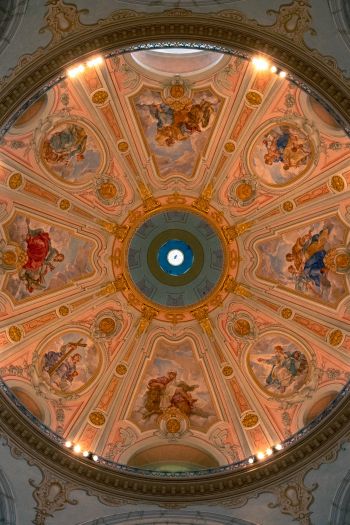 church, ceiling, art Wallpaper 640x960