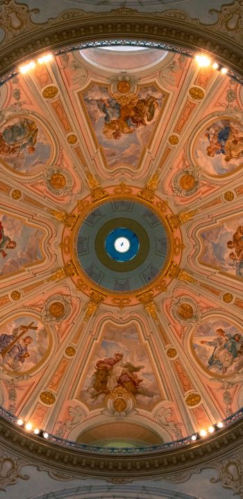 church, ceiling, art Wallpaper 1080x2220