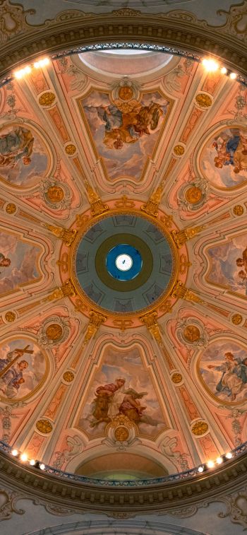 church, ceiling, art Wallpaper 828x1792