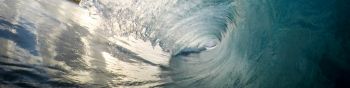 wave, surfing, sea Wallpaper 1590x400