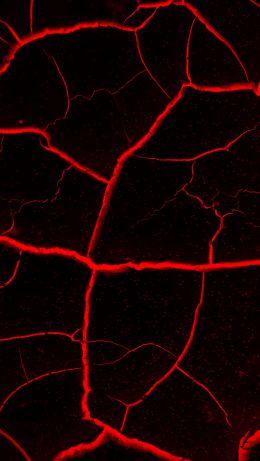 Обои 640x1136 лава, трещины, черный