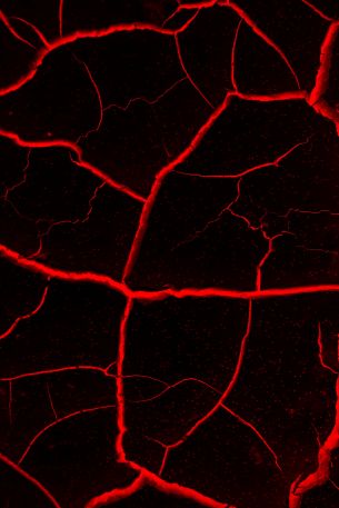 Обои 640x960 лава, трещины, черный