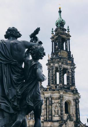 Dresden, Germany, statue Wallpaper 1640x2360