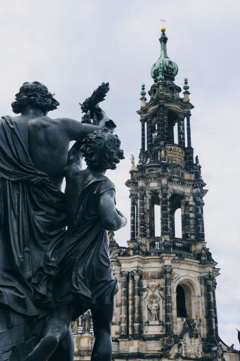 Dresden, Germany, statue Wallpaper 640x960