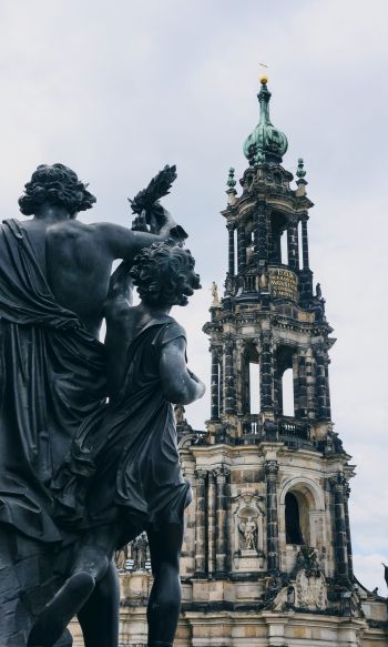 Dresden, Germany, statue Wallpaper 1200x2000