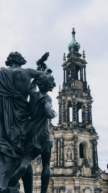 Обои 1080x1920 Дрезден, Германия, статуя