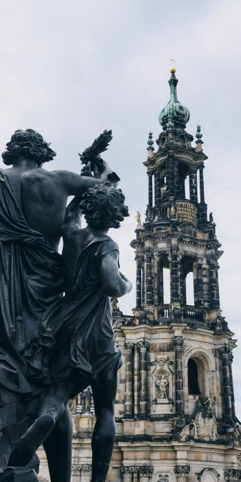 Dresden, Germany, statue Wallpaper 720x1440