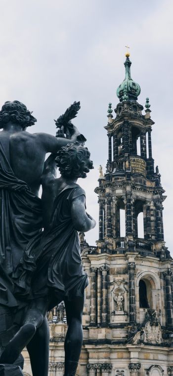 Обои 1125x2436 Дрезден, Германия, статуя